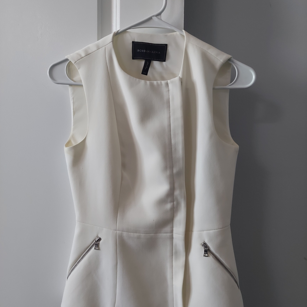 BCBGMaxAzria Off White Mallary Vest